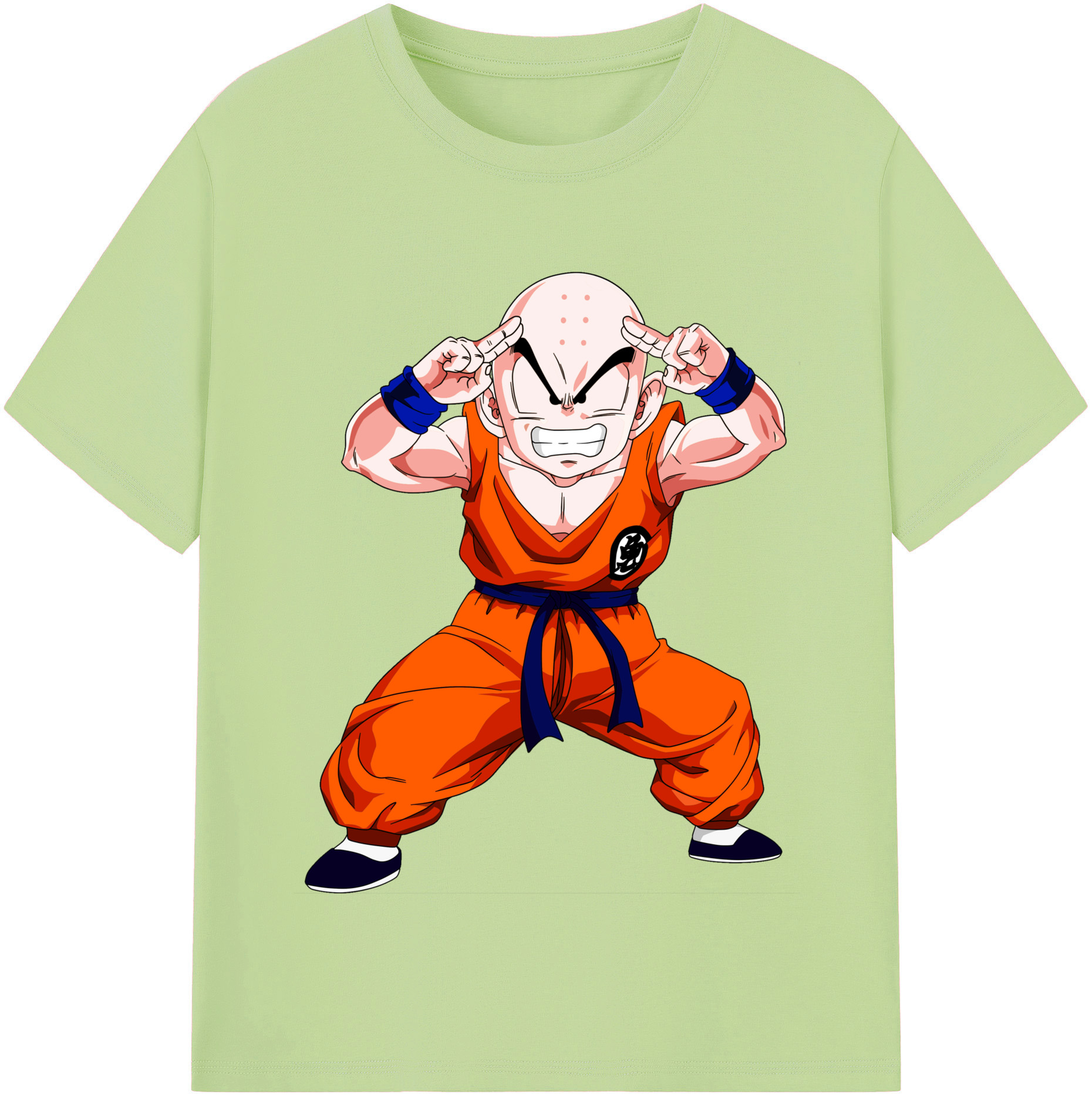 （画像用） ドラゴンボール クリリン DRAGON BALL krillin 綿100％半袖Tシャツ（フロントプリント）
